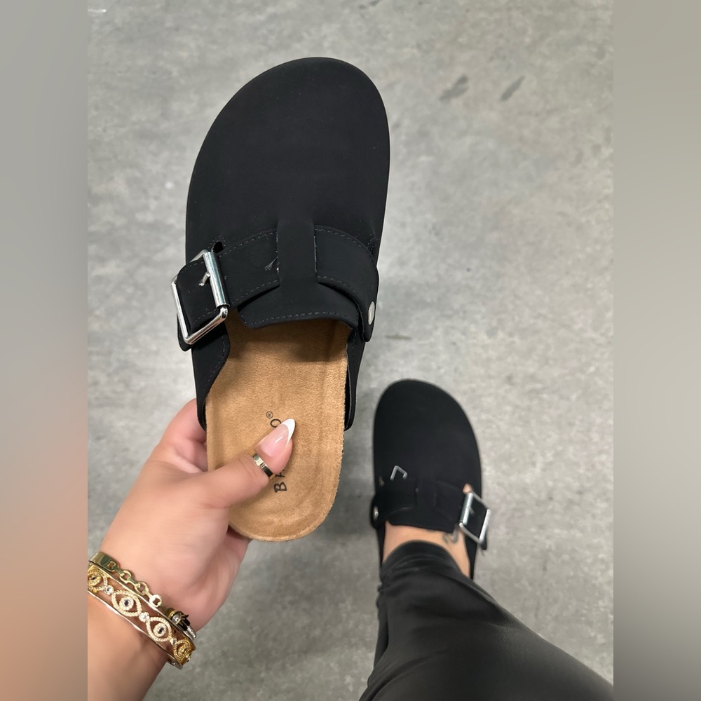NEW ! SUEDE TOP SLIP ON CLOGS